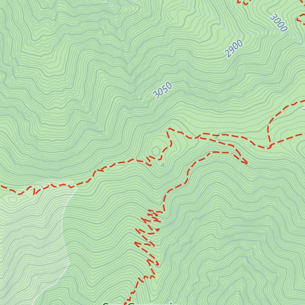 Map of San Bernardino East Peak