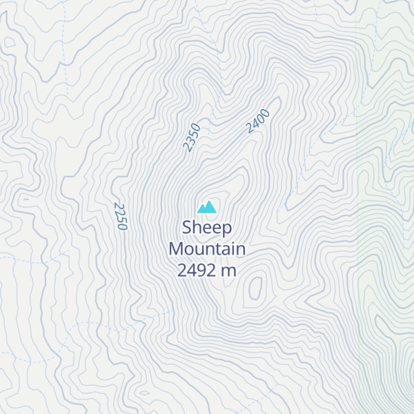 Map of Sheep Mountain