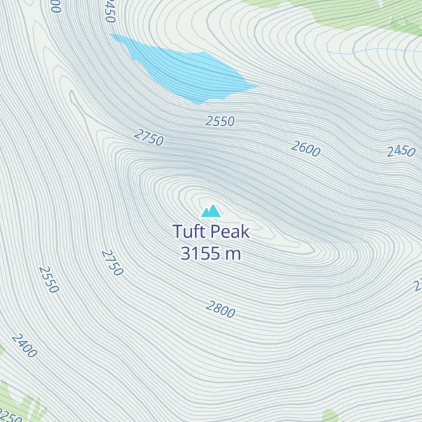 Map of Tuft Peak