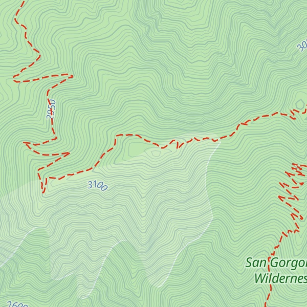 Map of San Bernardino Peak