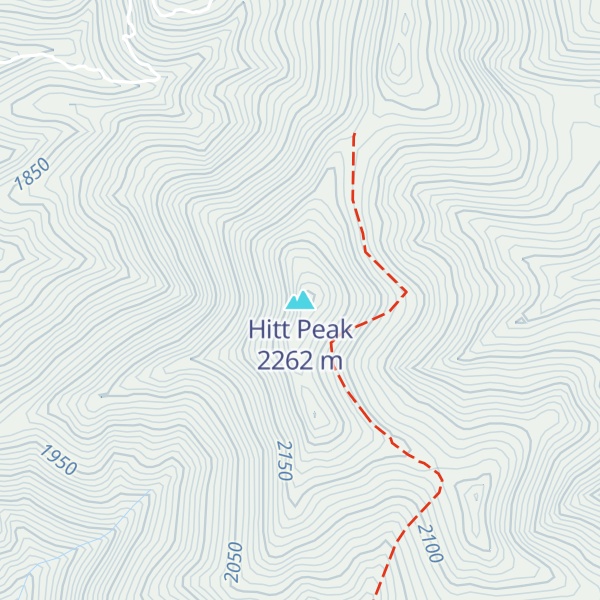 Map of Hitt Peak