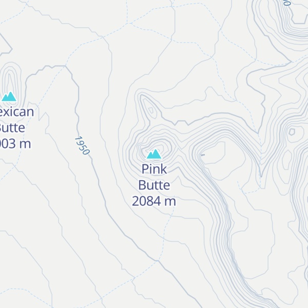 Map of Pink Butte