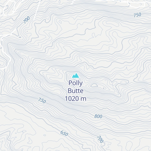 Map of Polly Butte