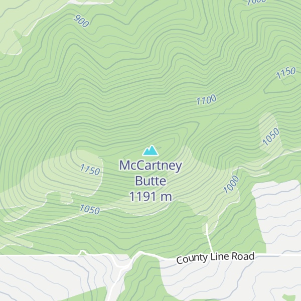 Map of McCartney Butte