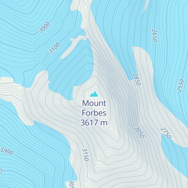 Map of Mount Forbes