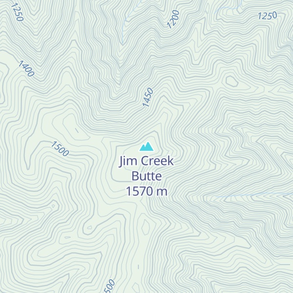 Map of Jim Creek Butte