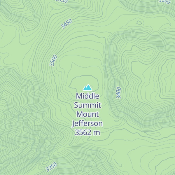 Map of Middle Summit Mount Jefferson