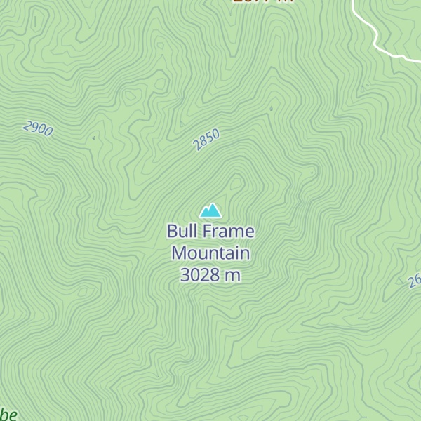 Map of Bull Frame Mountain
