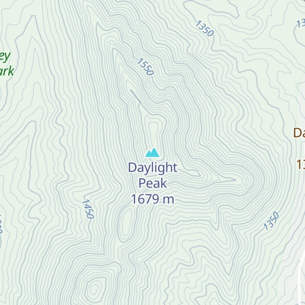 Map of Daylight Peak