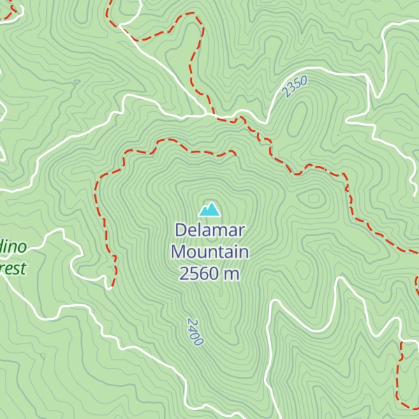 Map of Delamar Mountain