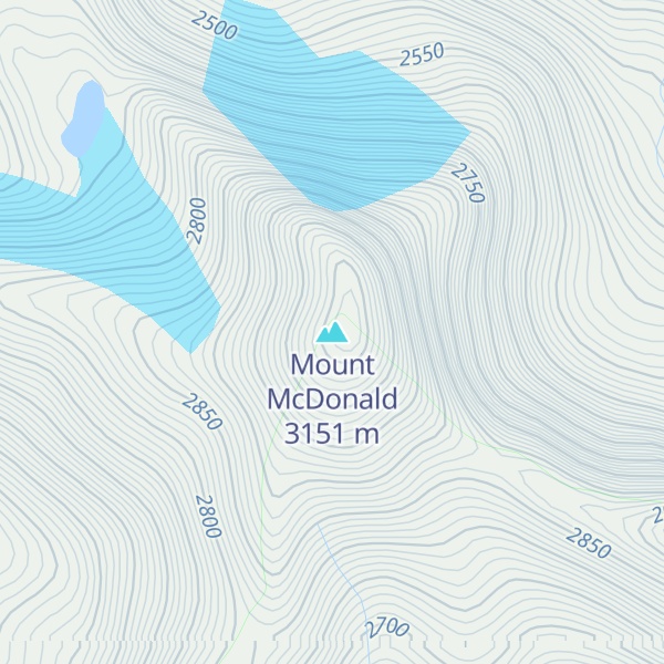 Map of Mount McDonald