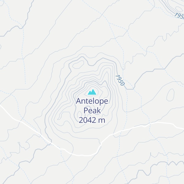 Map of Antelope Peak