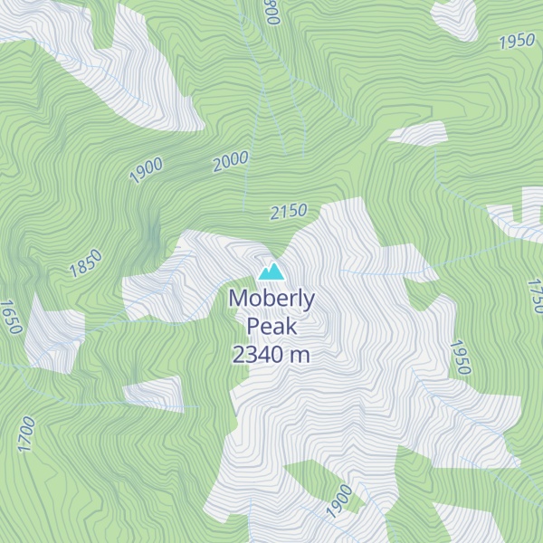 Map of Moberly Peak