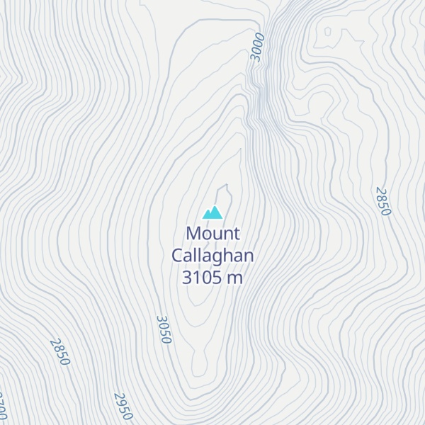 Map of Mount Callaghan