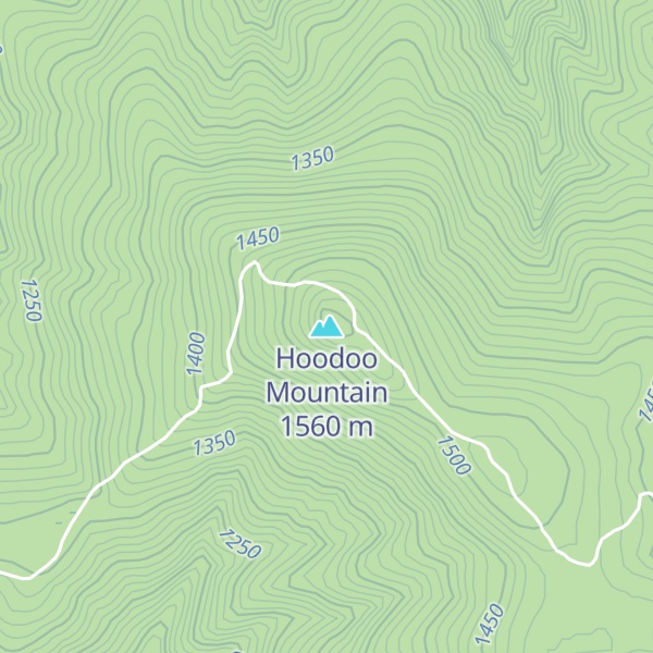 Map of Hoodoo Mountain