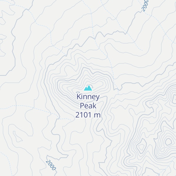 Map of Kinney Peak