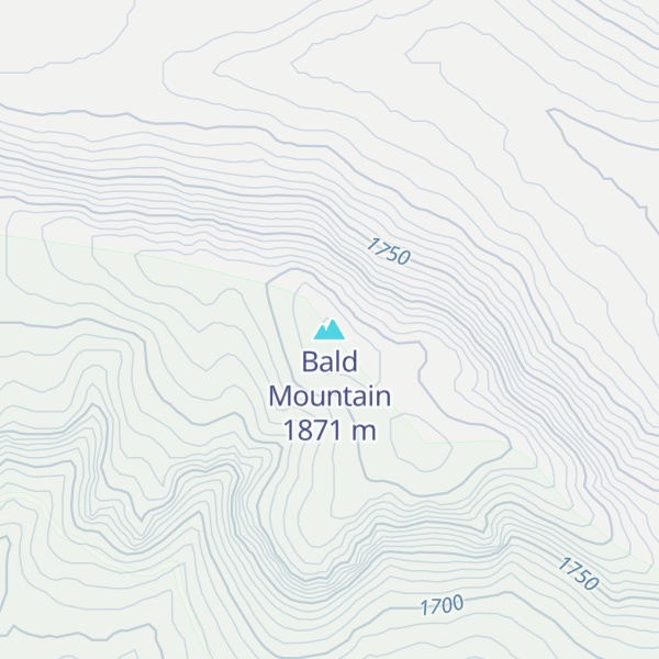 Map of Bald Mountain
