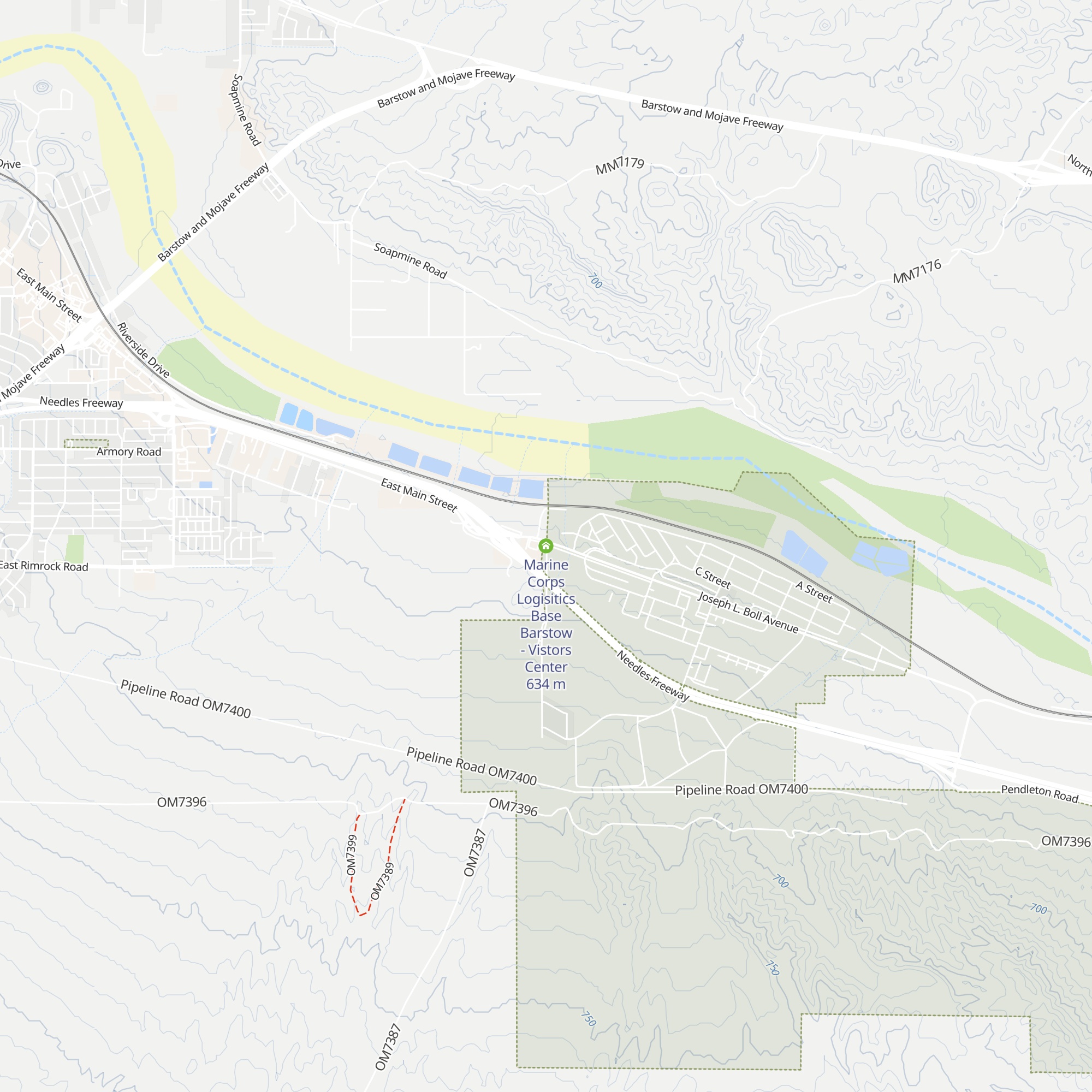 Marine Corps Logisitics Base Barstow - Vistors Center map