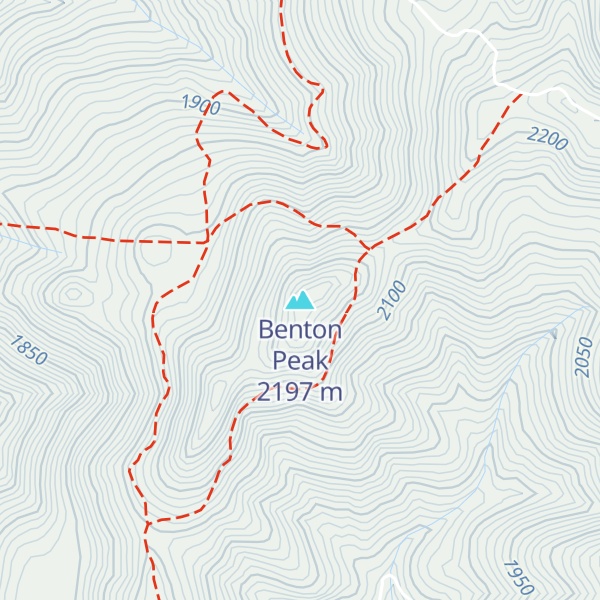 Map of Benton Peak