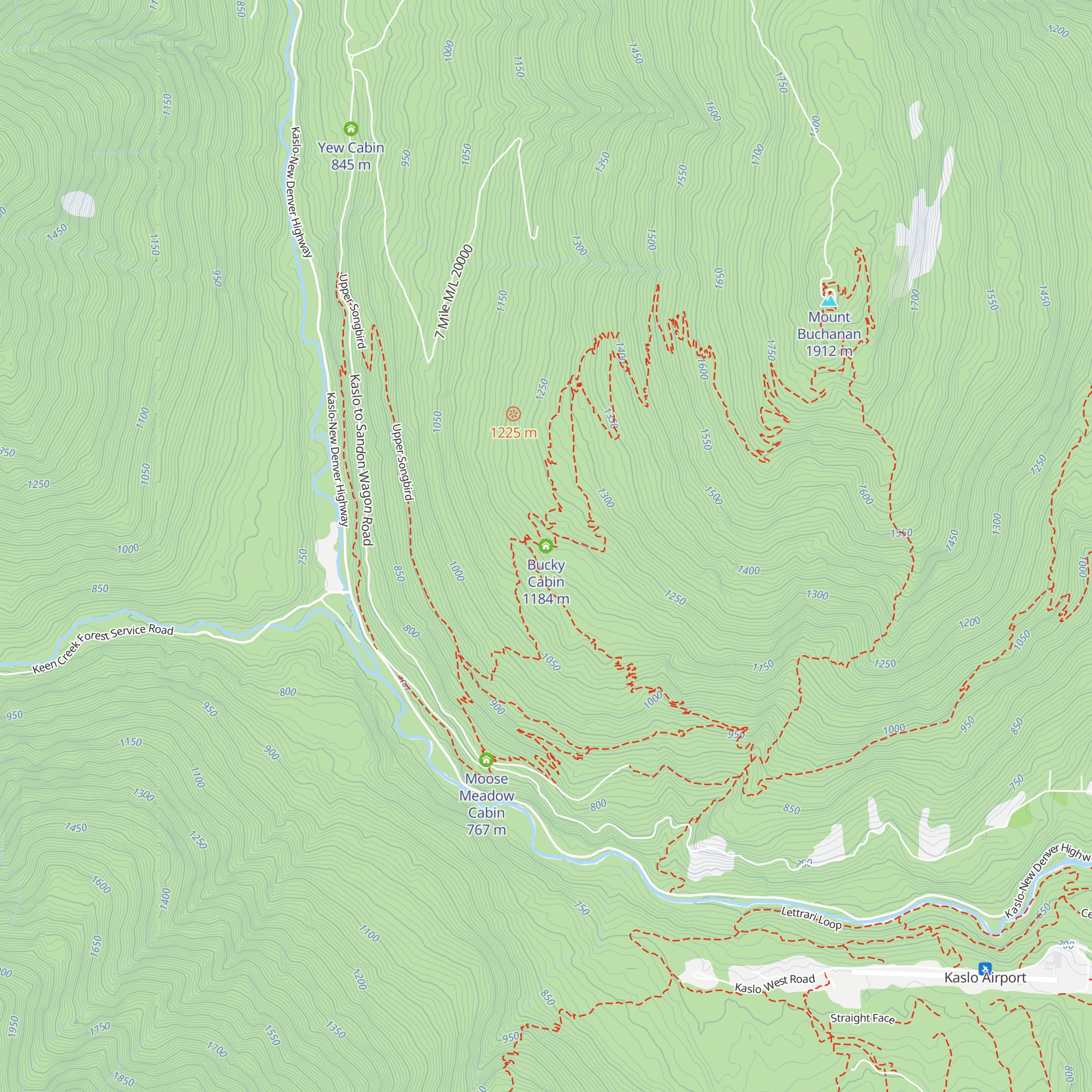Bucky Cabin map