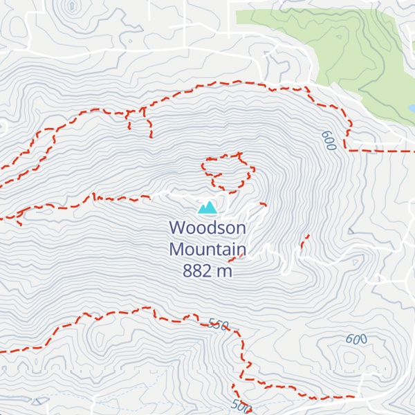 Map of Woodson Mountain