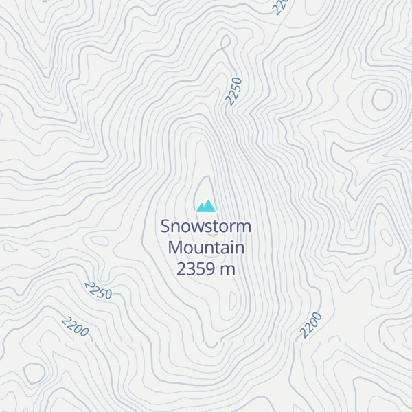 Map of Snowstorm Mountain