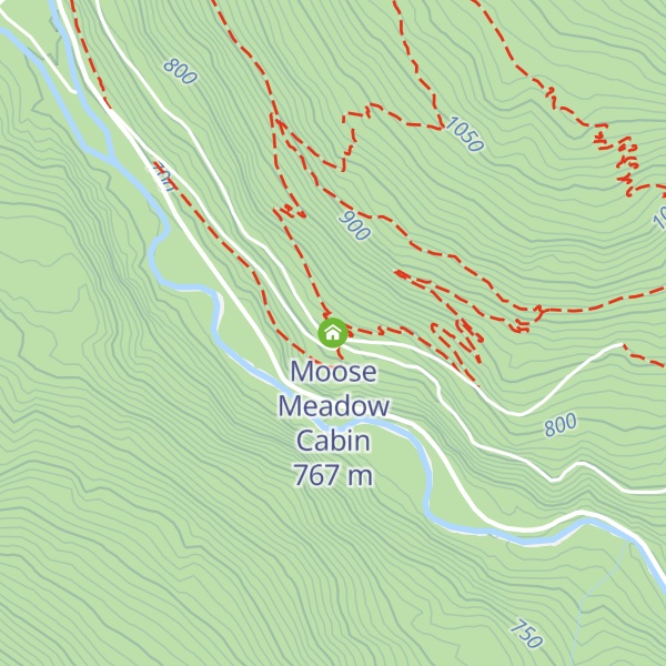Map of Moose Meadow Cabin