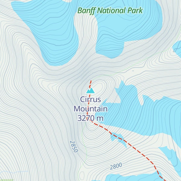 Map of Cirrus Mountain