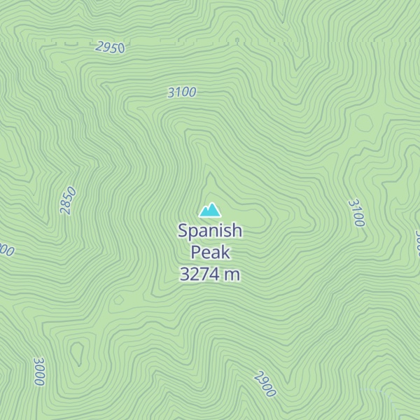 Map of Spanish Peak