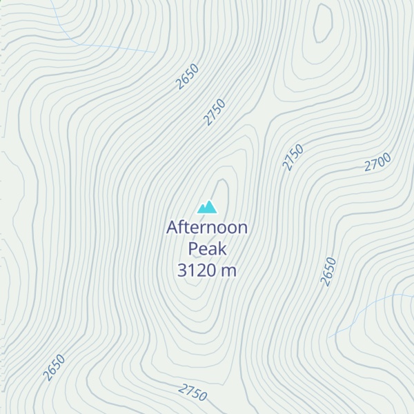 Map of Afternoon Peak