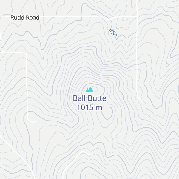 Map of Ball Butte