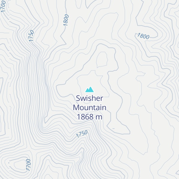 Map of Swisher Mountain