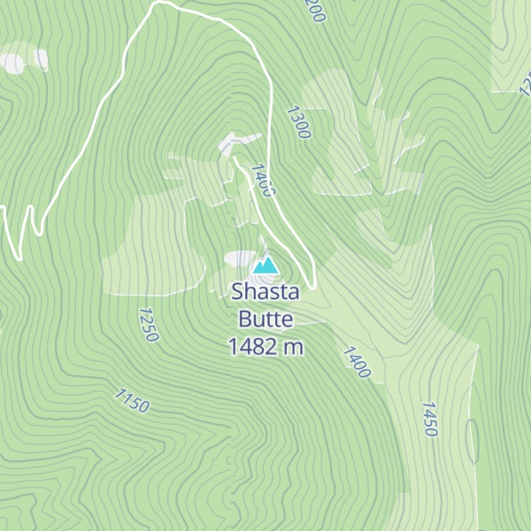 Map of Shasta Butte