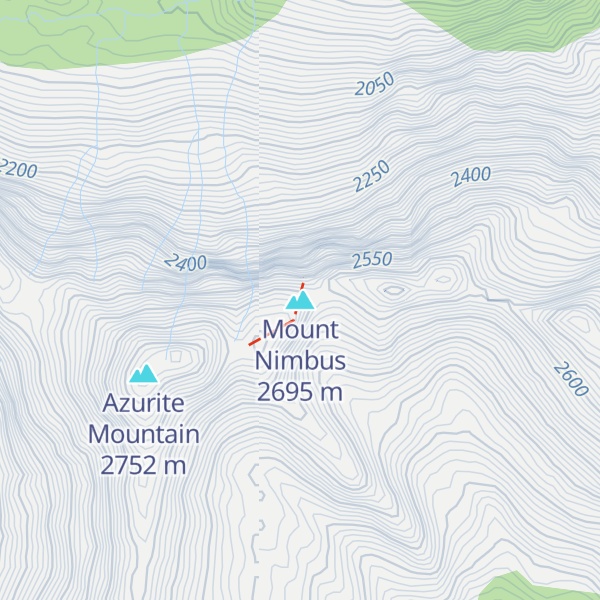 Map of Mount Nimbus