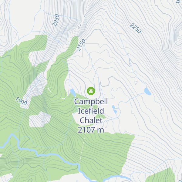 Map of Campbell Icefield Chalet