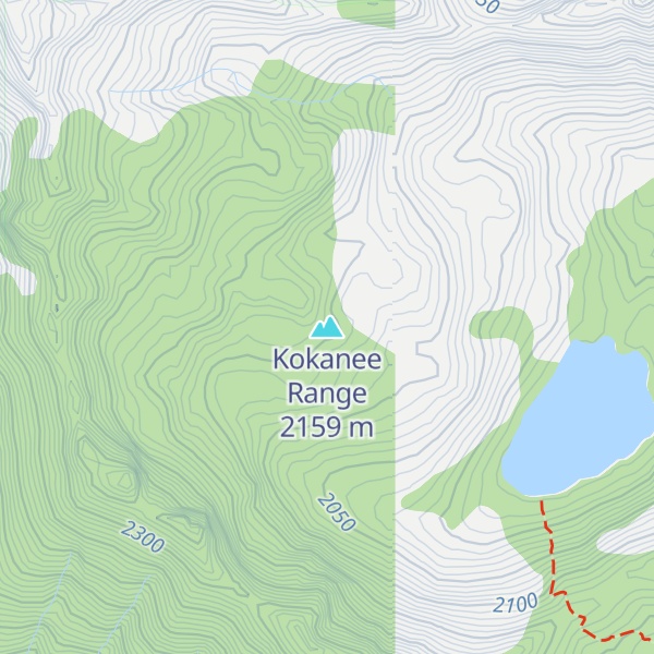 Map of Kokanee Range