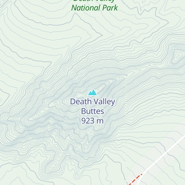 Map of Death Valley Buttes