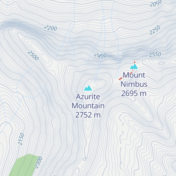 Map of Azurite Mountain