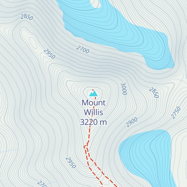 Map of Mount Willis