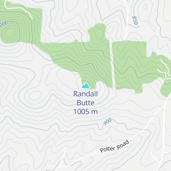 Map of Randall Butte