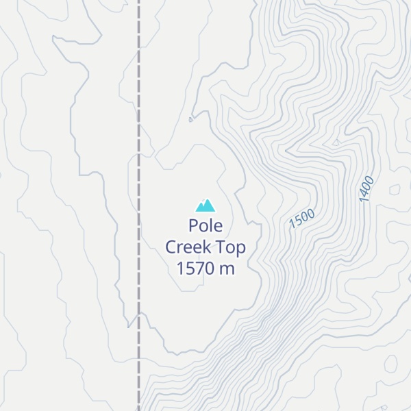 Map of Pole Creek Top