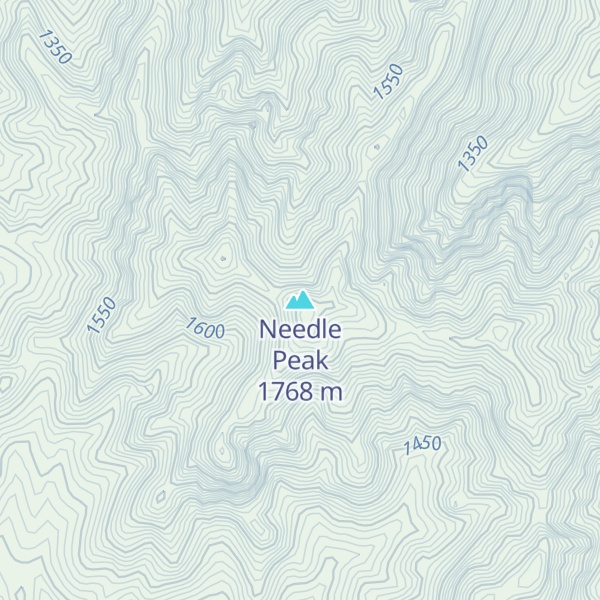 Map of Needle Peak