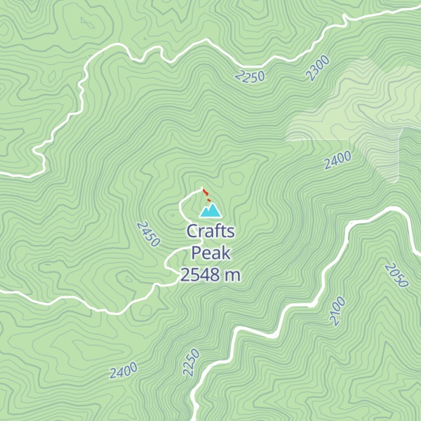 Map of Crafts Peak