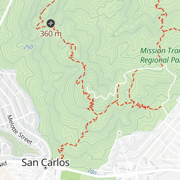 Map of Cowles Mountain