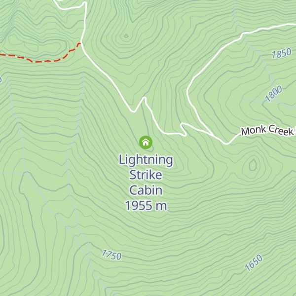 Map of Ripple Ridge Cabin