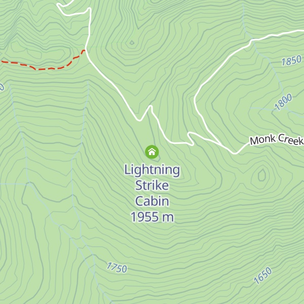 Map of Lightning Strike Cabin