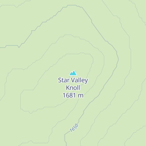 Map of Star Valley Knoll