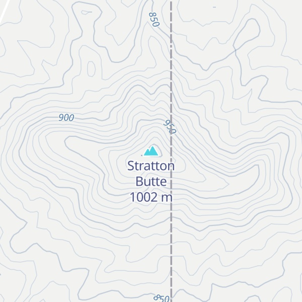 Map of Stratton Butte