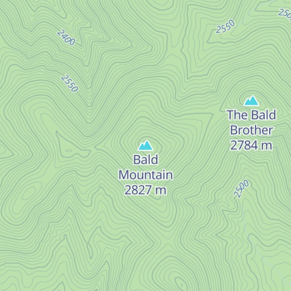 Map of Bald Mountain