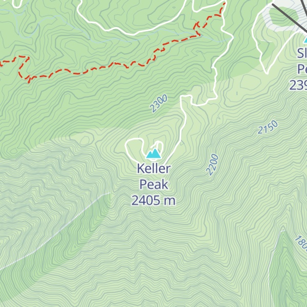 Map of Keller Peak